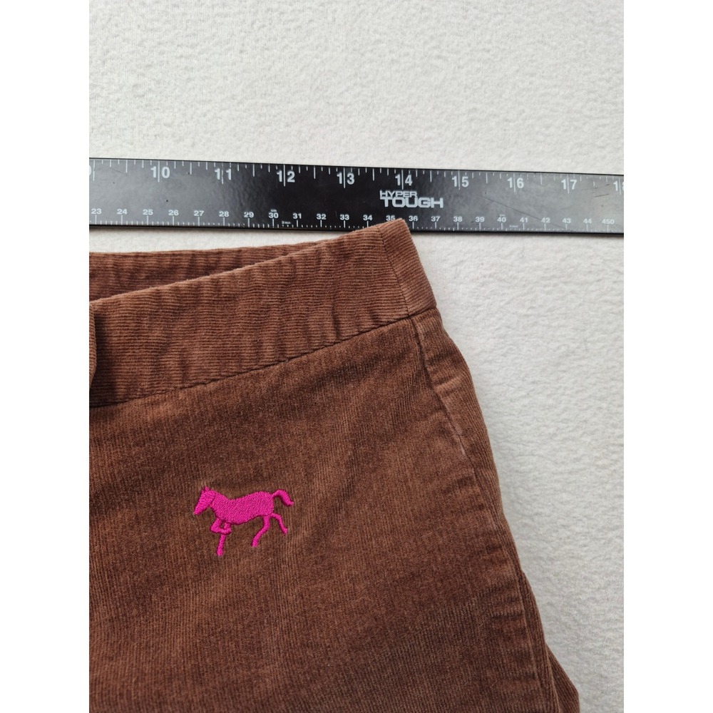 Lilly Pulitzer Brown Corduroy Horse Embroidered Pants Pink Equestrian Size 6 - Picture 6 of 15